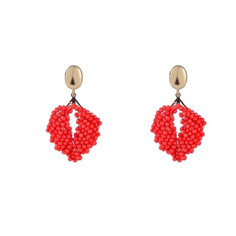 Oorbellen E4055-4 diamond shape beads Coral gold  - Day&Eve 