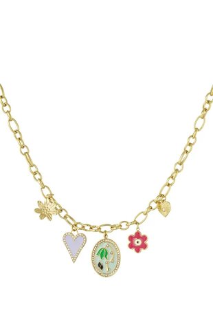 Bedelketting roses road - goud