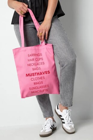 Canvas shopper musthaves - fuchsia