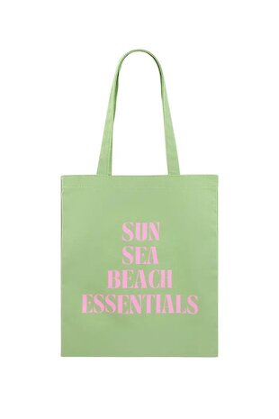 Canvas shopper sun sea beach - fuchsia