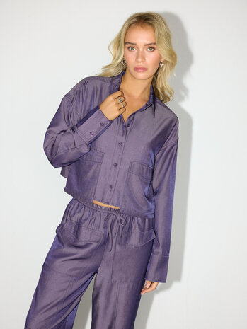 Pocket blouse Tina paars - Refined Department