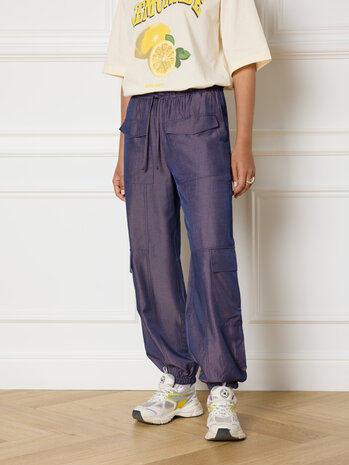 Broek Woven pocket pants Vikki paars - Refined Department