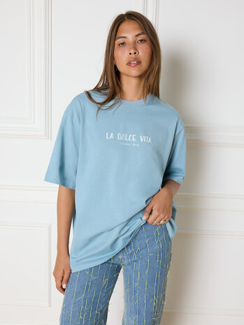 T-shirt printed t-shirt Maggy light blue - Refined Department