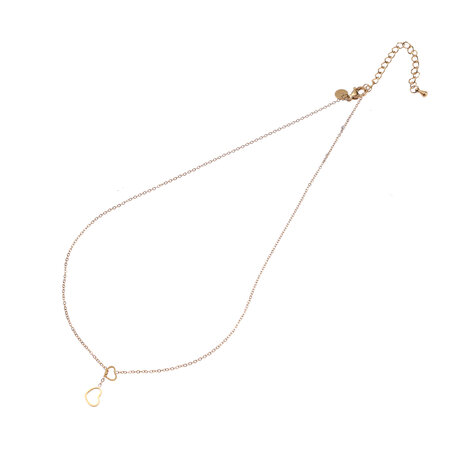 Ketting N4734-2 Trough the hearts necklace goud - ​​​​​​​Day&Eve 