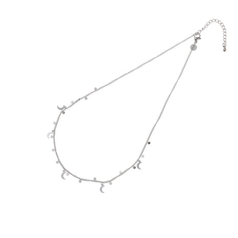 Ketting N4750-1 Moon on the side necklace zilver - ​​​​​​​Day&Eve 