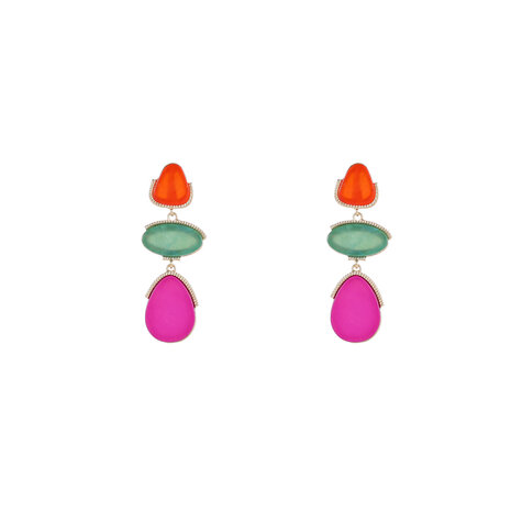 Oorbellen E4530-1 Pop of colour dangle fucsia - Day&Eve