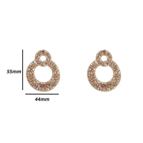 Oorbellen E4565-2 Grand beads cinnamon - Day&Eve 