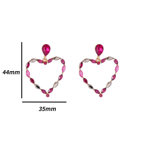 Oorbellen E4598-3 Fine heart pink - Day&Eve 