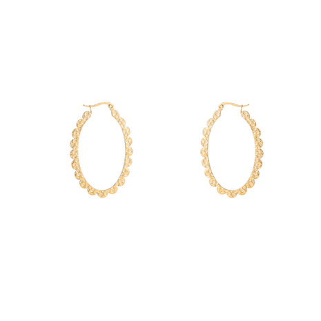 Oorbellen E4860-2 Dotted hoop goud - Day&Eve