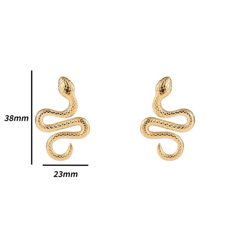 Oorbellen E4861-2 Snake earring goud - Day&Eve 