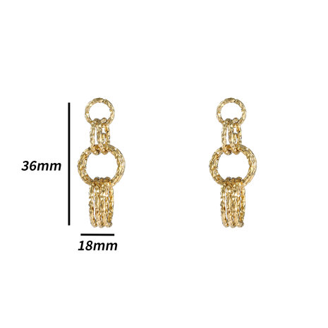 Oorbellen E4855-2 Lots of rings earring goud - Day&Eve 