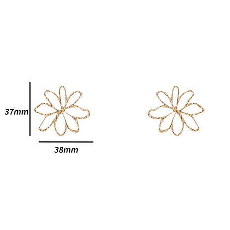 Oorbellen E4864-2 Open flower earring goud - Day&Eve 