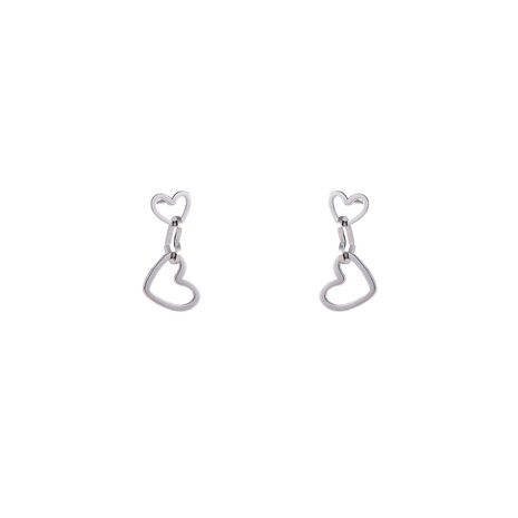 Oorbellen E4865-1 3 hearts earring zilver - Day&Eve 