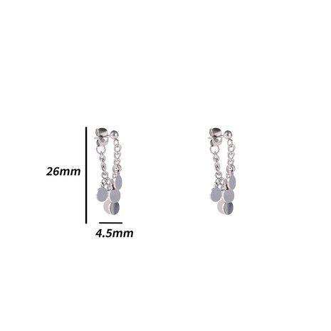 Oorbellen E4822-1 rounds garland earring zilver - Day&Eve 