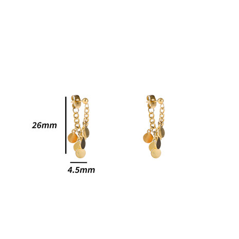 Oorbellen E4822-2 rounds garland earring goud - Day&Eve 