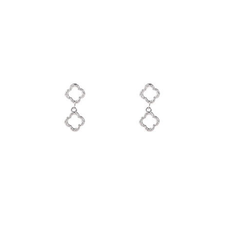 Oorbellen E4838-1 double clover earring zilver - Day&Eve 