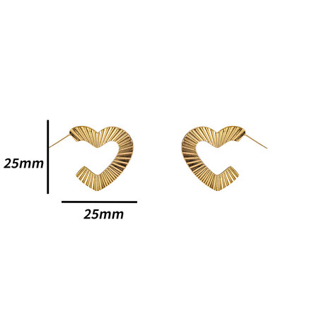 Oorbellen E4866-2 sunbeam heart goud - Day&Eve