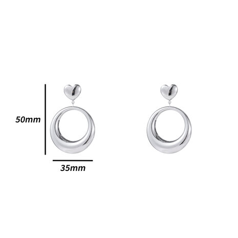 Oorbellen E4899-1 hollow drop & dangle zilver - Day&Eve 