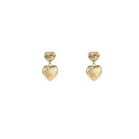 Oorbellen E4930-2 full hearts earring goud - Day&Eve 