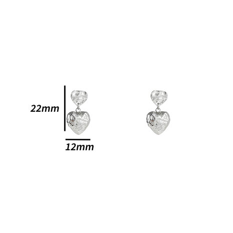 Oorbellen E4930-1 full hearts earring zilver - Day&Eve 