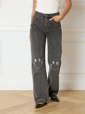 Broek denim/jeans smiley Hannah grijs - Refined Department