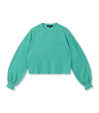 Glitter top/blouse MIJKE turquoise - Refined Department