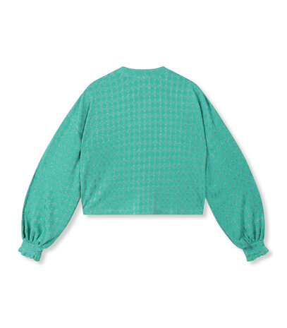 Glitter top/blouse MIJKE turquoise - Refined Department