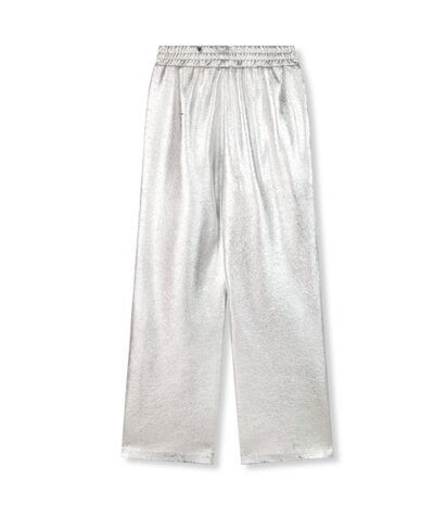 Broek straight metallic Tyra zilver - Refined Department