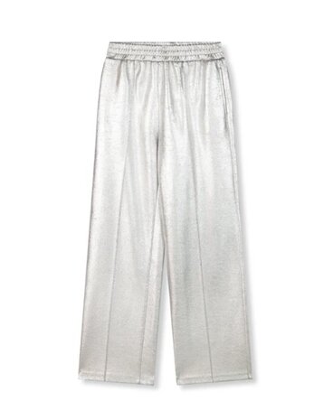 Broek straight metallic Tyra zilver - Refined Department