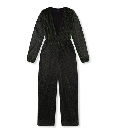 Jumpsuit KITT glitter donkergroen - Refined Department