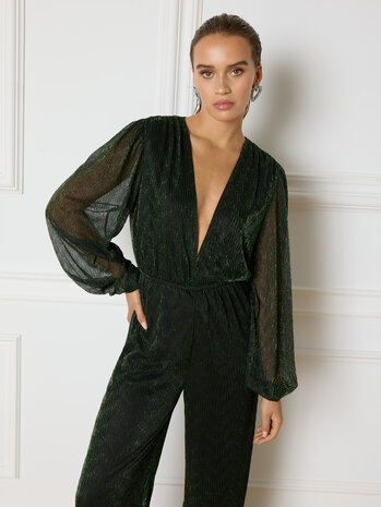 Jumpsuit KITT glitter donkergroen - Refined Department