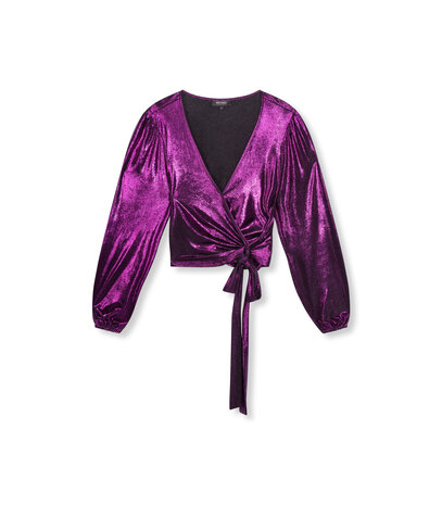 Top wikkel metallic Varia fuchsia - Refined Department