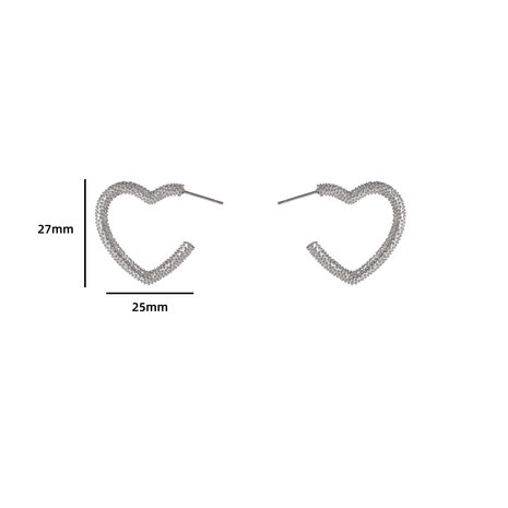 Oorbellen E4300-1 heart zilver - Day&Eve 