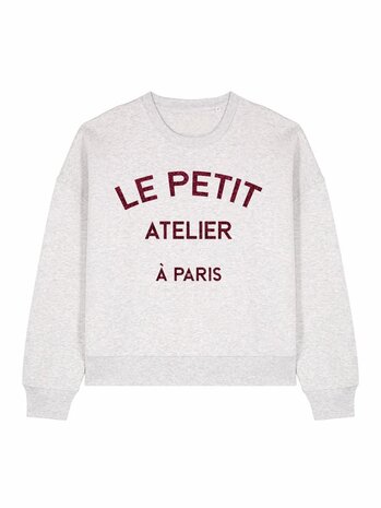 Boxy sweater Le Petit Atelier Bordeaux Glitter - Pinned by K