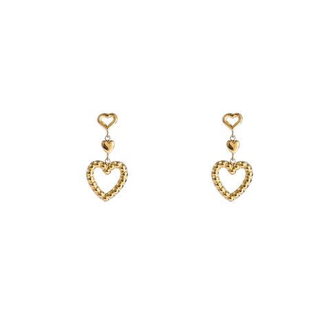 Oorbellen E4493-2 hearts goud- Day&Eve 