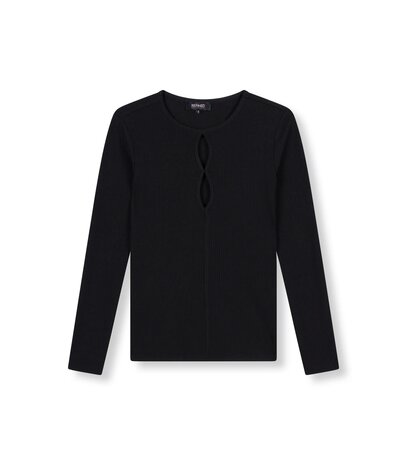 Top/longsleeve Demiya zwart - Refined Department