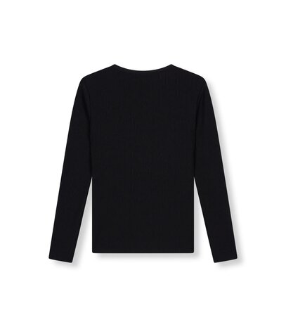 Top/longsleeve Demiya zwart - Refined Department