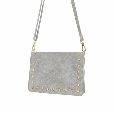 Tas Button bag khaki grijs - Baggyshop