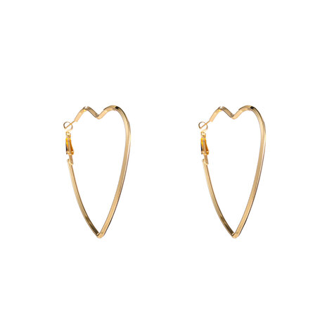 Oorbellen E5068-2 Heart hoops goud - Day&Eve