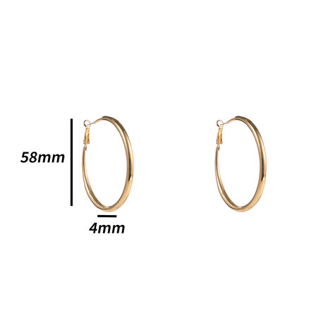 Oorbellen E5066-2 Big mooth hoops goud - Day&Eve