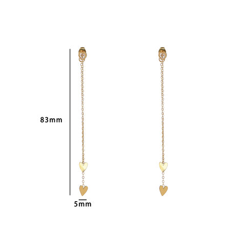 Oorbellen E5231-2 Long hearts goud - Day&Eve 