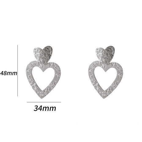 Oorbellen E5331-1 Big heart dangle zilver - Day&Eve