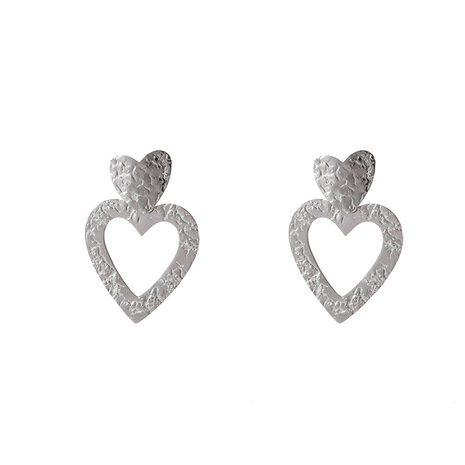 Oorbellen E5331-1 Big heart dangle zilver - Day&Eve