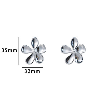 Oorbellen E5399-1 Flower stud zilver - Day&Eve