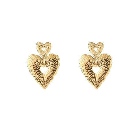 Oorbellen E5438-2 Roped heart goud - Day&Eve 