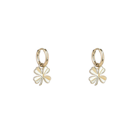 Oorbellen E5403-2 Simple clover hoop goud - Day&Eve