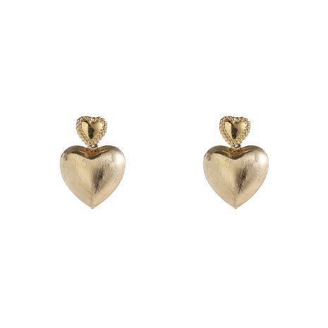 Oorbellen E5434-2 Hollow heart goud - Day&Eve 