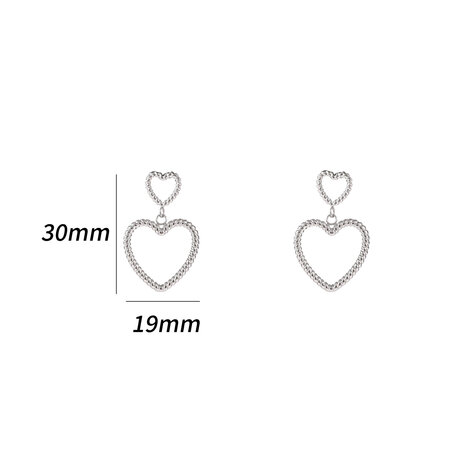 Oorbellen E5430-1 Double open hearts zilver - Day&Eve