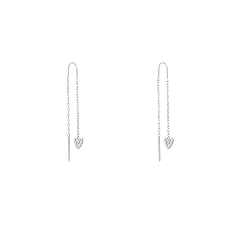 Oorbellen E5444-1 Go trough heart zilver - Day&Eve