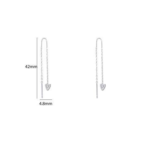 Oorbellen E5444-1 Go trough heart zilver - Day&Eve